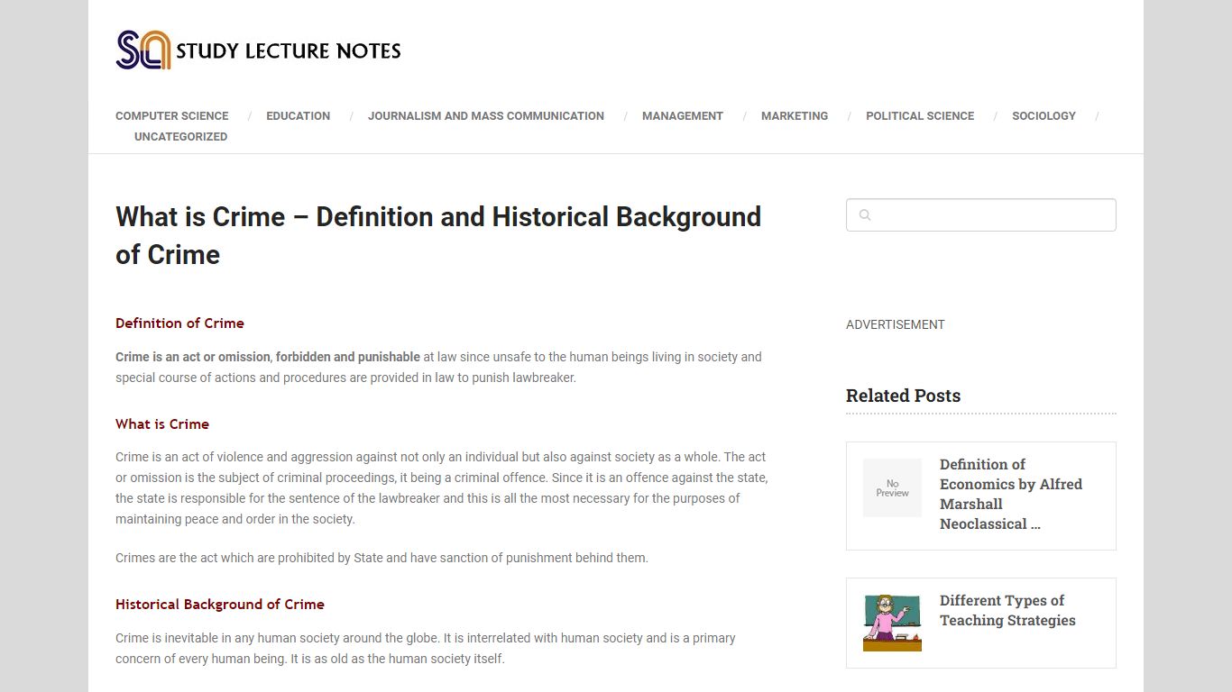 What is Crime - Definition and Historical Background of Crime